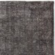 Distressed Vintage Handmade Turkish Rug Over-dyed in Gray Colors