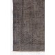 Gray Color Overdyed Handmade Vintage Turkish Rug