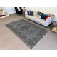 Upcycled Handmade Turkish Area Rug. Modern Gray Overdyed Wool Carpet
