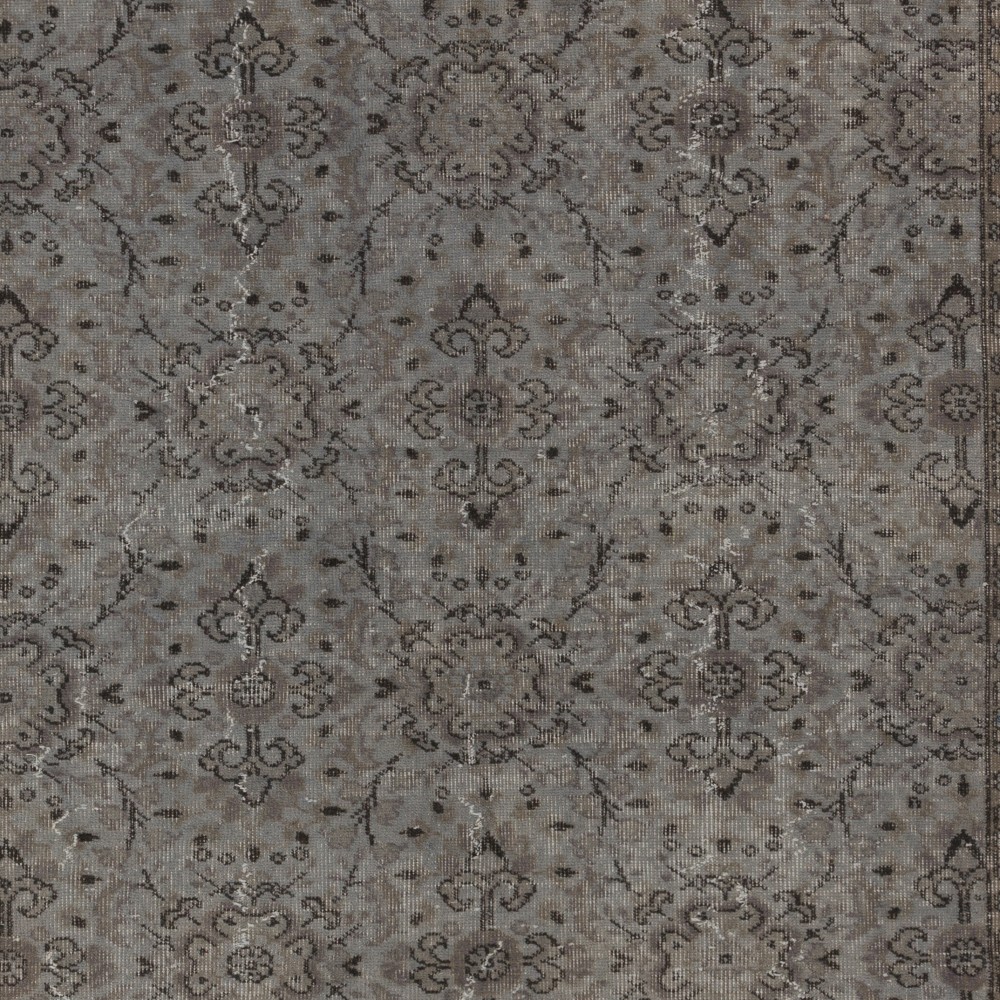 Contemporary Handmade Turkish Area Rug in Gray Color