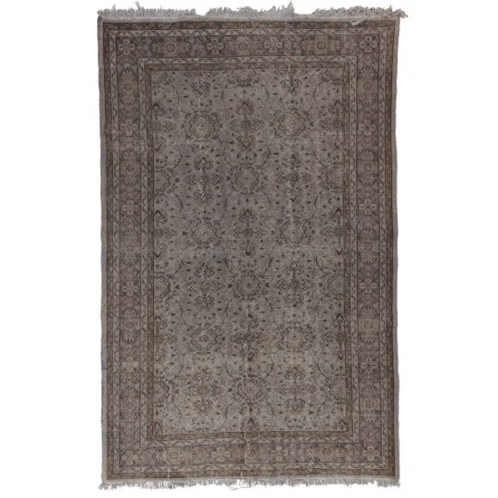 Gray Color OVERDYED Handmade Vintage Turkish Rug Gray Color OVERDYED Handmade Vintage Turkish Rug