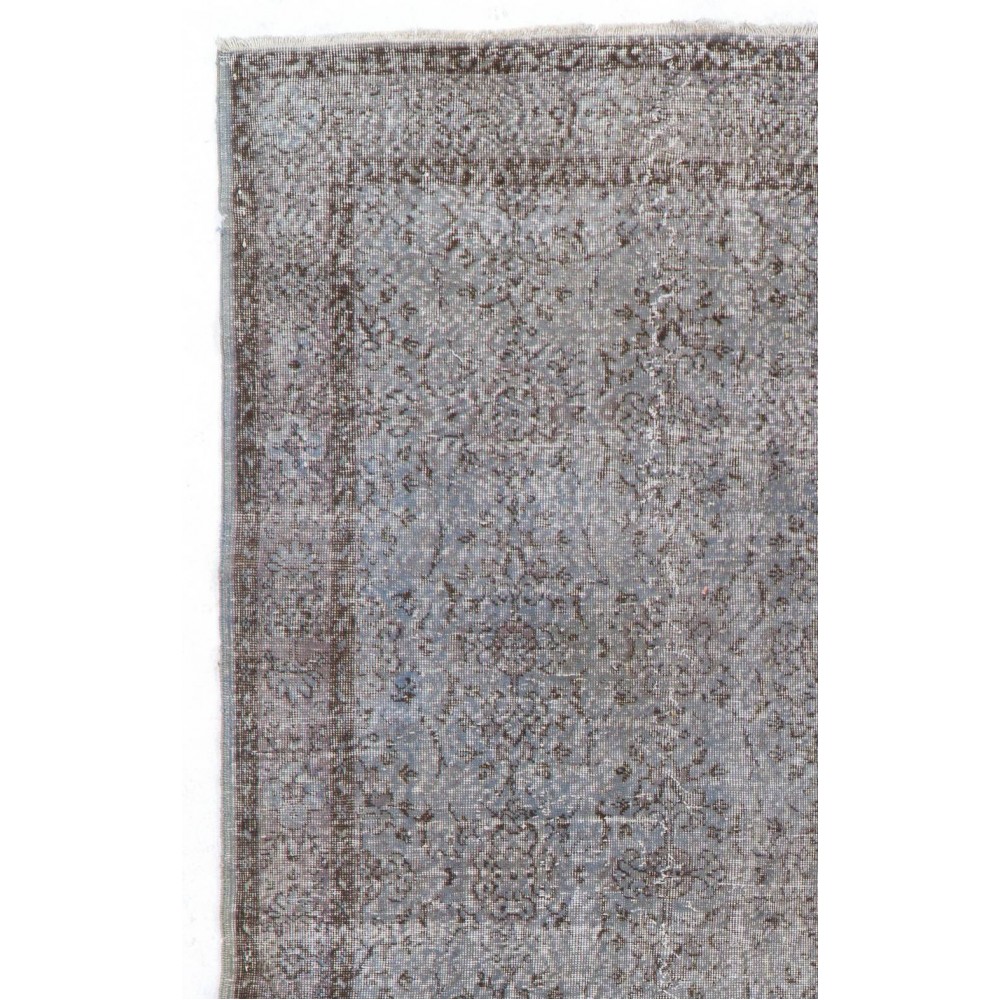 Contemporary Handmade Turkish Area Rug in Gray Color