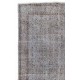 Contemporary Handmade Turkish Area Rug in Gray Color