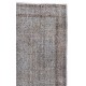 Contemporary Handmade Turkish Area Rug in Gray Color