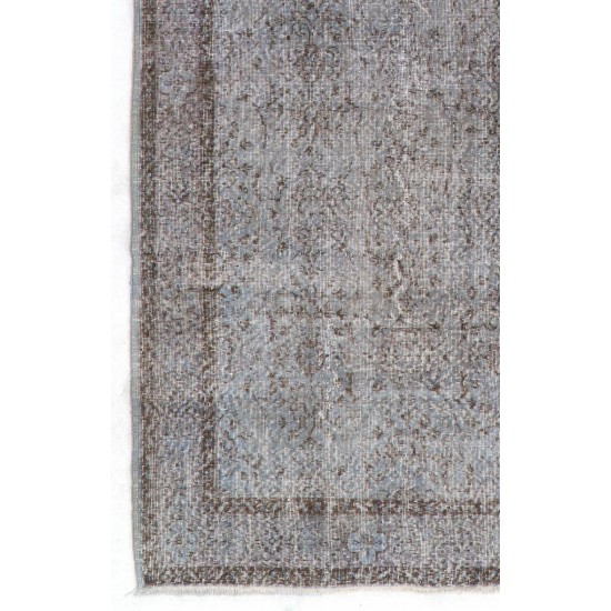 Gray Color OVERDYED Handmade Vintage Turkish Rug. Great 4 Modern Interiors Gray Color OVERDYED Handmade Vintage Turkish Rug. Great 4 Modern Interiors