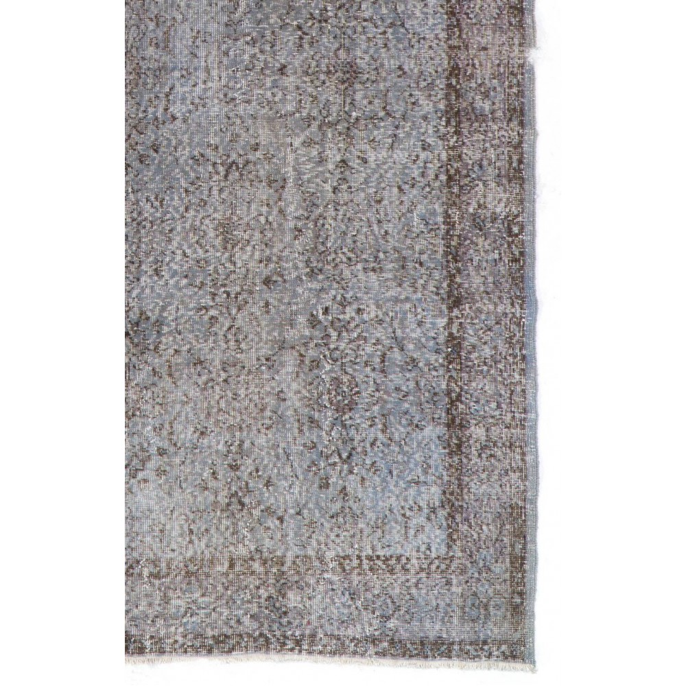Contemporary Handmade Turkish Area Rug in Gray Color