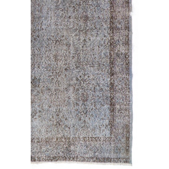 Gray Color OVERDYED Handmade Vintage Turkish Rug. Great 4 Modern Interiors Gray Color OVERDYED Handmade Vintage Turkish Rug. Great 4 Modern Interiors