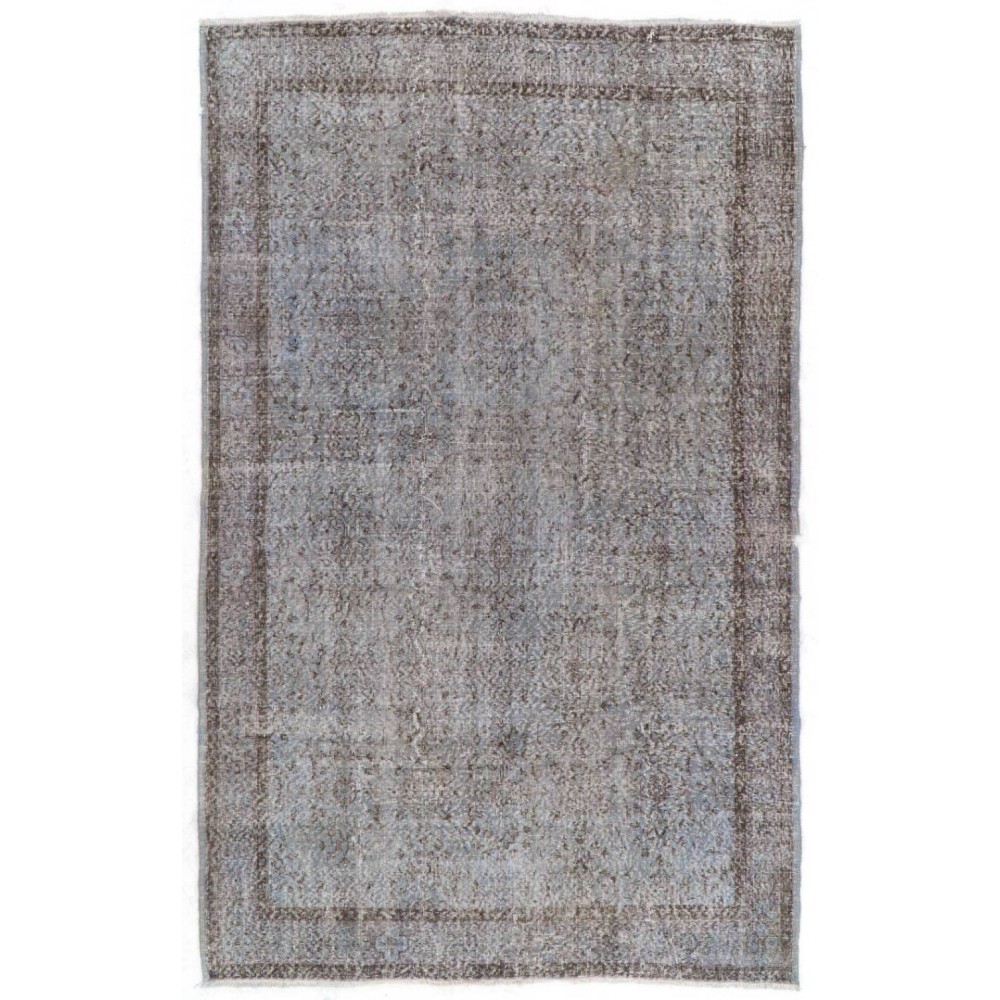 Contemporary Handmade Turkish Area Rug in Gray Color