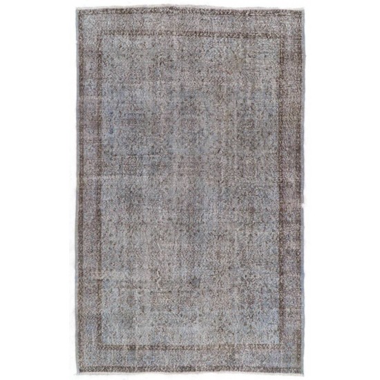 Gray Color OVERDYED Handmade Vintage Turkish Rug. Great 4 Modern Interiors Gray Color OVERDYED Handmade Vintage Turkish Rug. Great 4 Modern Interiors