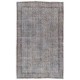 Gray Color OVERDYED Handmade Vintage Turkish Rug. Great 4 Modern Interiors