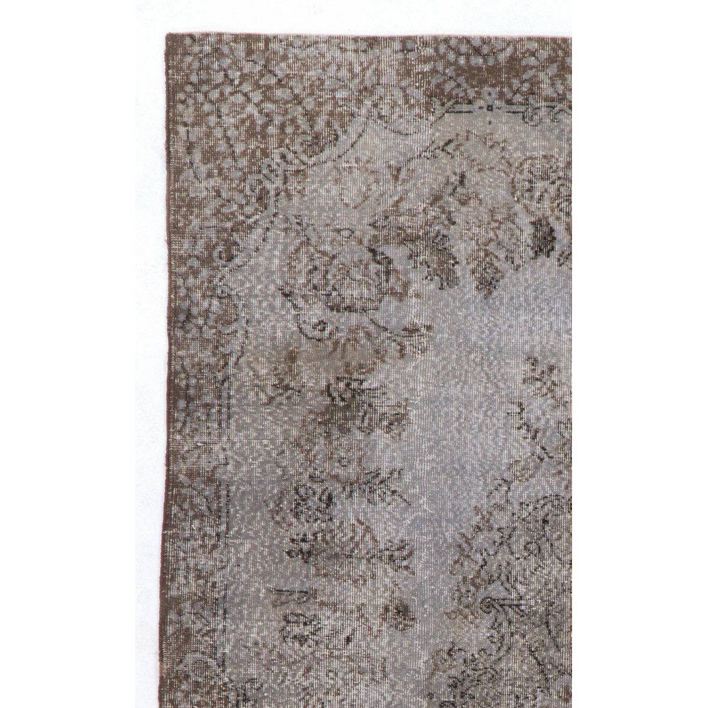 Contemporary Handmade Turkish Area Rug in Gray Color