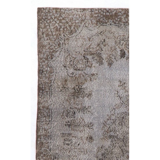 Gray Color OVERDYED Handmade Vintage Turkish Rug. Great 4 Modern Interiors Gray Color OVERDYED Handmade Vintage Turkish Rug. Great 4 Modern Interiors