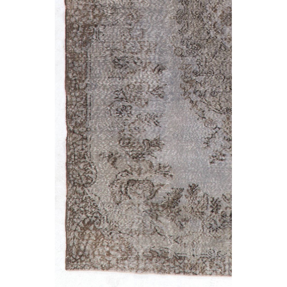 Contemporary Handmade Turkish Area Rug in Gray Color