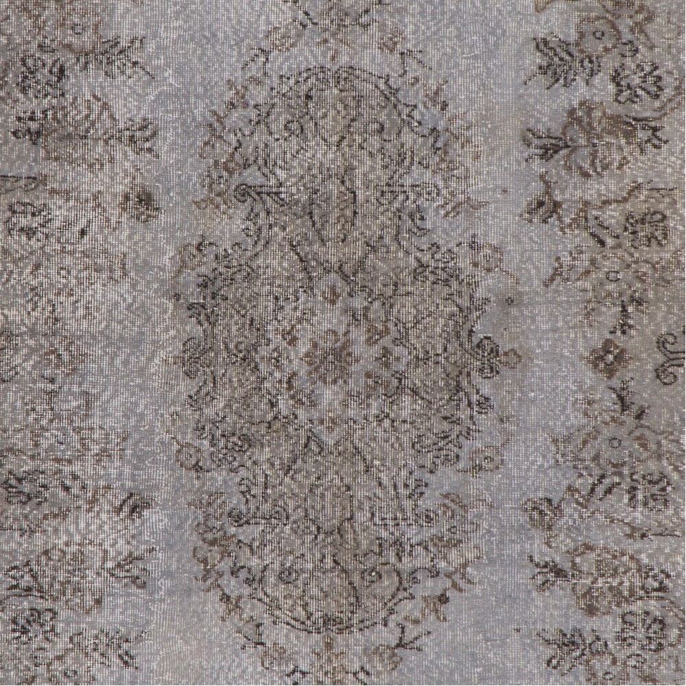Contemporary Handmade Turkish Area Rug in Gray Color