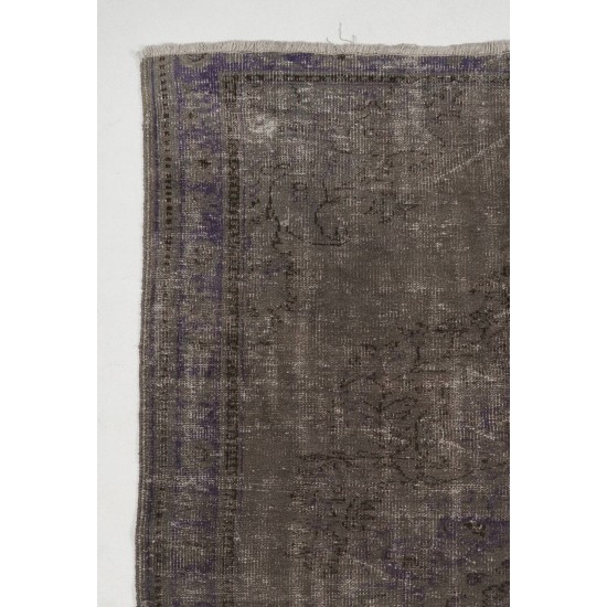 Gray Color OVERDYED Handmade Vintage Turkish Rug Gray Color OVERDYED Handmade Vintage Turkish Rug