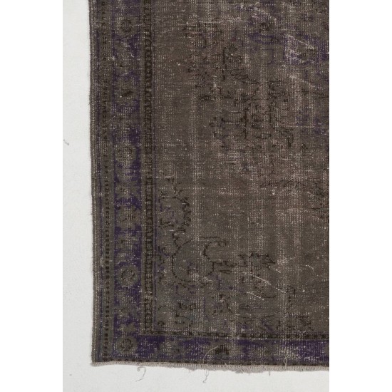 Gray Color OVERDYED Handmade Vintage Turkish Rug Gray Color OVERDYED Handmade Vintage Turkish Rug
