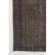 Gray Color Overdyed Handmade Vintage Turkish Rug