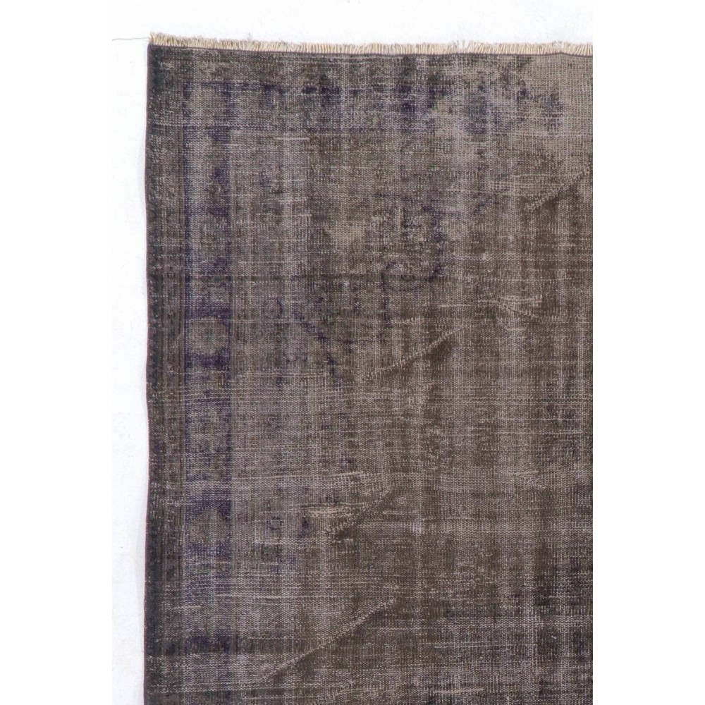 Contemporary Handmade Turkish Area Rug in Gray Color