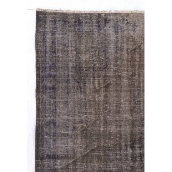 Gray Color OVERDYED Handmade Vintage Turkish Rug Gray Color OVERDYED Handmade Vintage Turkish Rug