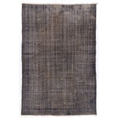 Contemporary Handmade Turkish Area Rug in Gray Color