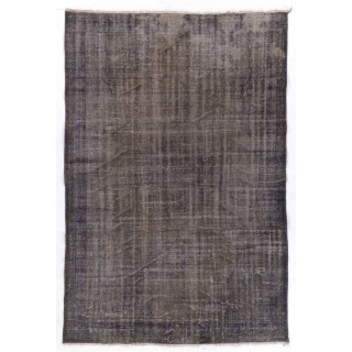 Contemporary Handmade Turkish Area Rug in Gray Color