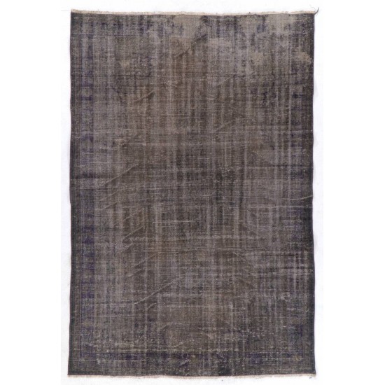 Gray Color OVERDYED Handmade Vintage Turkish Rug Gray Color OVERDYED Handmade Vintage Turkish Rug