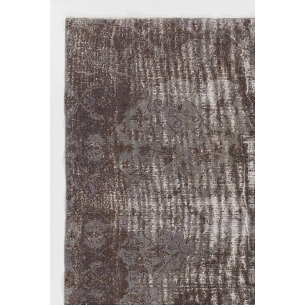 Contemporary Handmade Turkish Area Rug in Gray Color