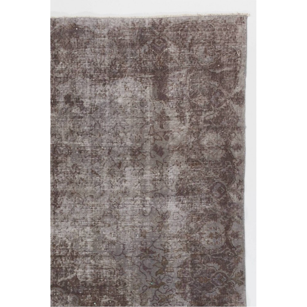 Contemporary Handmade Turkish Area Rug in Gray Color