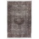 Contemporary Handmade Turkish Area Rug in Gray Color