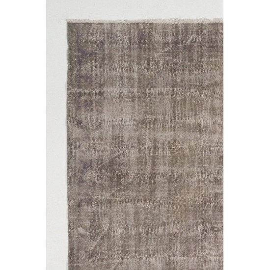 Gray Color OVERDYED Handmade Vintage Turkish Rug Gray Color OVERDYED Handmade Vintage Turkish Rug