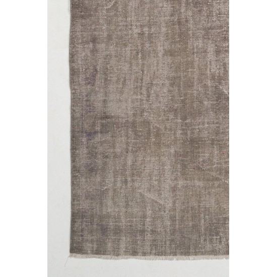 Gray Color OVERDYED Handmade Vintage Turkish Rug Gray Color OVERDYED Handmade Vintage Turkish Rug