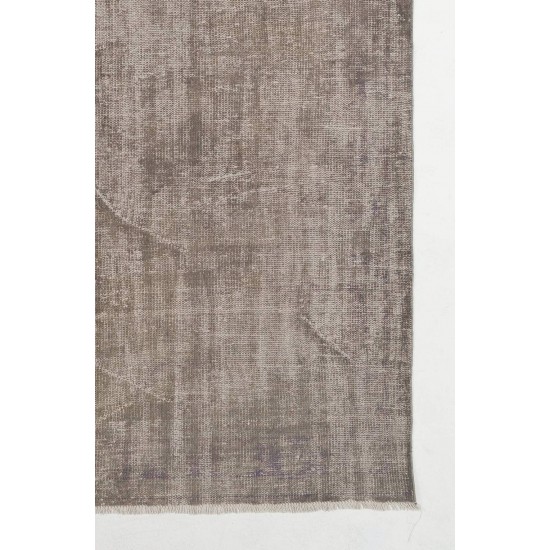 Gray Color OVERDYED Handmade Vintage Turkish Rug Gray Color OVERDYED Handmade Vintage Turkish Rug