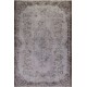 Modern Handmade Turkish Wool Rug in Gray, Decorative Living Room Carpet