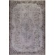 Contemporary Hand Knotted Turkish Wool Area Rug in Gray Color