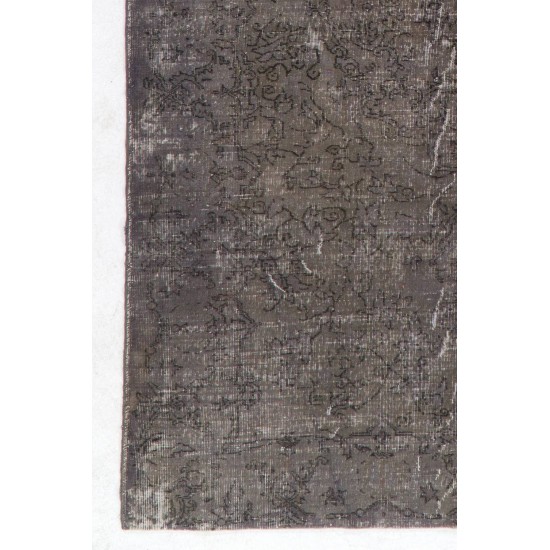 Gray Color OVERDYED Handmade Vintage Turkish Rug Gray Color OVERDYED Handmade Vintage Turkish Rug