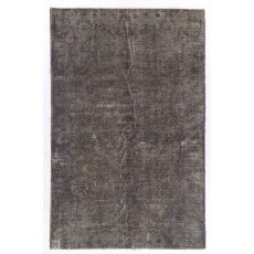 Contemporary Handmade Turkish Area Rug in Gray Color
