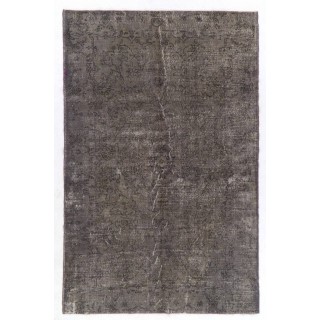 Contemporary Handmade Turkish Area Rug in Gray Color