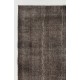 Gray Color Overdyed Distressed Vintage Turkish Rug