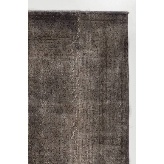Gray Color OVERDYED Distressed Vintage Turkish Rug Gray Color OVERDYED Distressed Vintage Turkish Rug