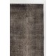 Gray Color Overdyed Distressed Vintage Turkish Rug