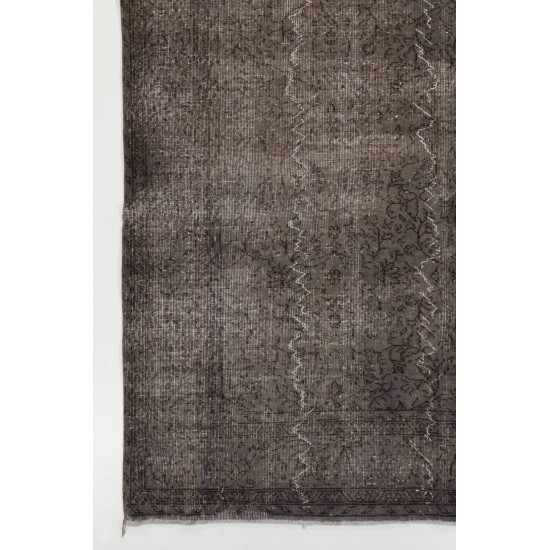 Gray Color OVERDYED Distressed Vintage Turkish Rug Gray Color OVERDYED Distressed Vintage Turkish Rug