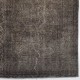 Gray Color Overdyed Distressed Vintage Turkish Rug
