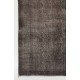 Gray Color Overdyed Distressed Vintage Turkish Rug