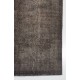 Gray Color Overdyed Distressed Vintage Turkish Rug