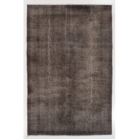 Gray Color OVERDYED Distressed Vintage Turkish Rug Gray Color OVERDYED Distressed Vintage Turkish Rug