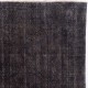 Distressed Upcycled Handmade Turkish Area Rug Over-Dyed in Black Color