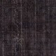 Distressed Upcycled Handmade Turkish Area Rug Over-Dyed in Black Color