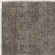 Modern Wool Area Rug Overdyed in Gray, Hand-knotted in Turkey