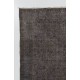 Gray Color Overdyed Handmade Vintage Turkish Rug