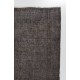 Gray Color Overdyed Handmade Vintage Turkish Rug